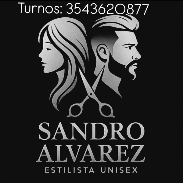 Logo de Sandro Álvares, peluquería en Argentina que usa Letbookly para reservar turnos online